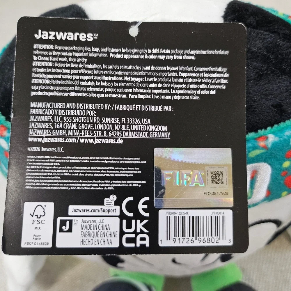 Jazwares FIFA World Cup 2026 Mexico Fan Plush Unisex OS Soccer Ball Collectible